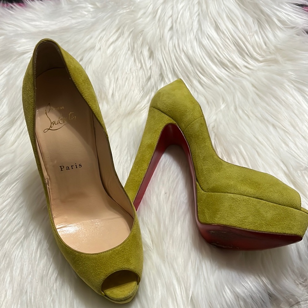 Authentic Christian Louboutin Suede Heels size 37-1/2
